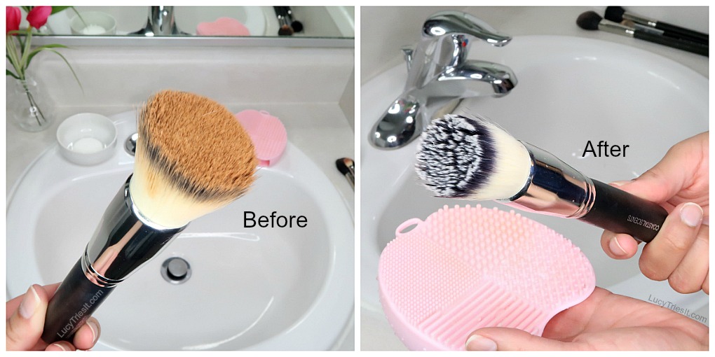 what to wash makeup brushes in