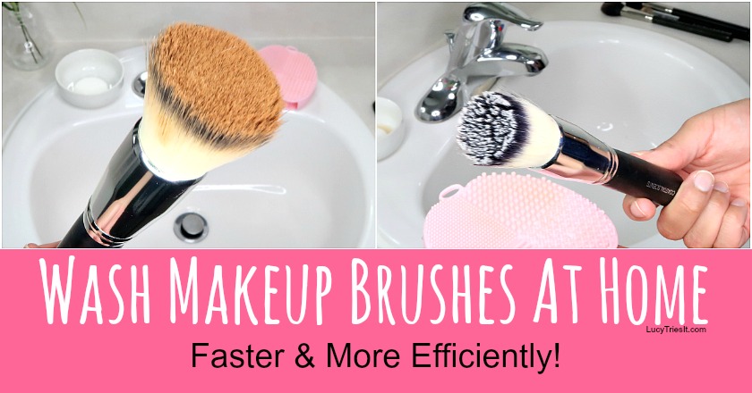 wash makeup brushes at home