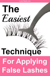 Easy technique to apply false eyelashes yourself