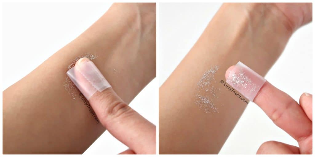 Removing glitter makeup